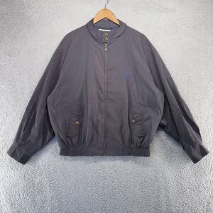 Vintage SDI Bomber Jacket Men's Large Black Zip Dearborn Country Club Faded 90s